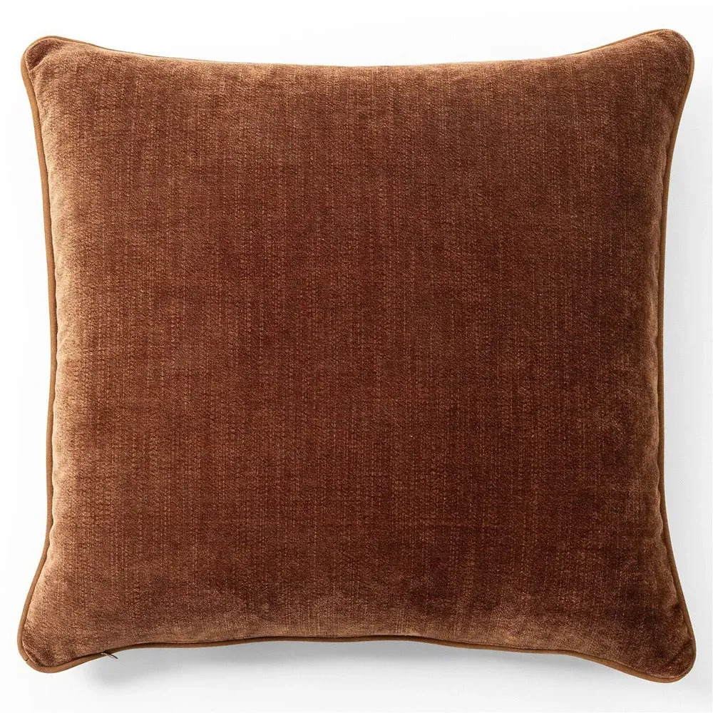 Luthira Throw Pillow - Brown, Leather