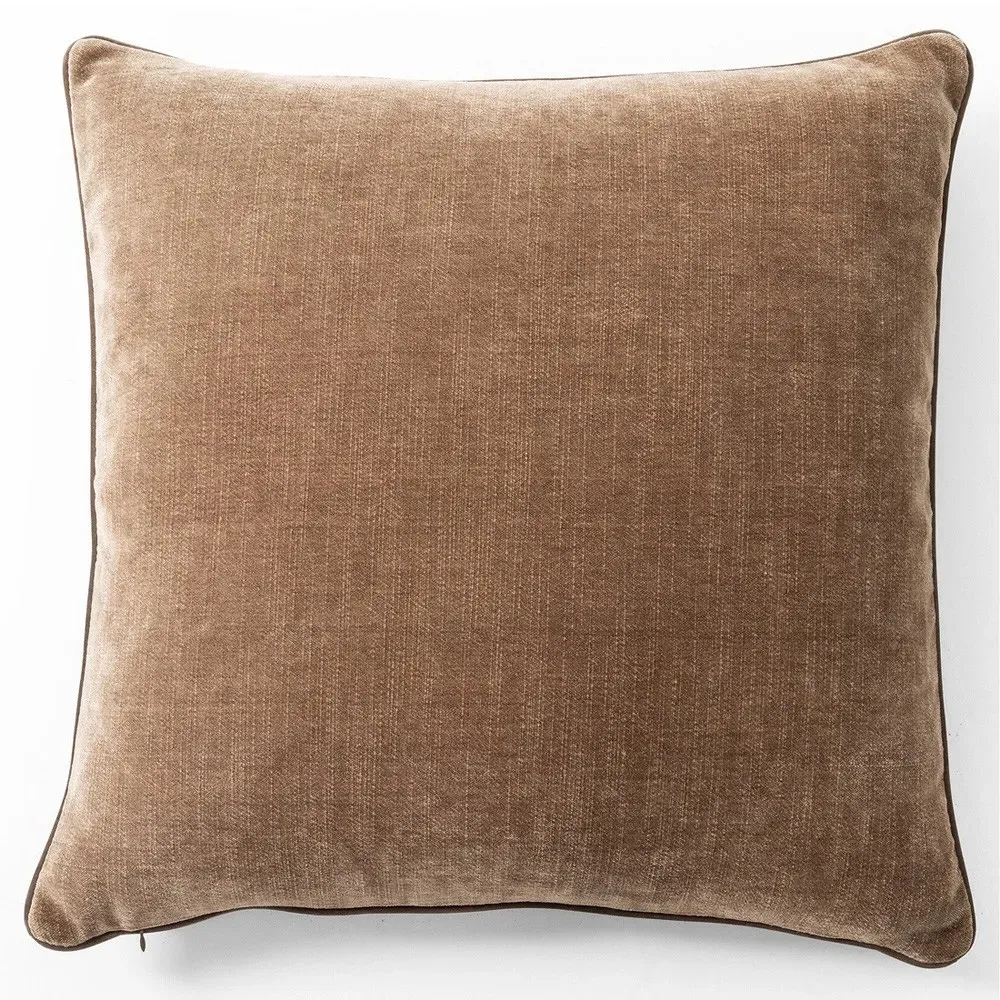 Luthira Throw Pillow - Dark Brown, Leather