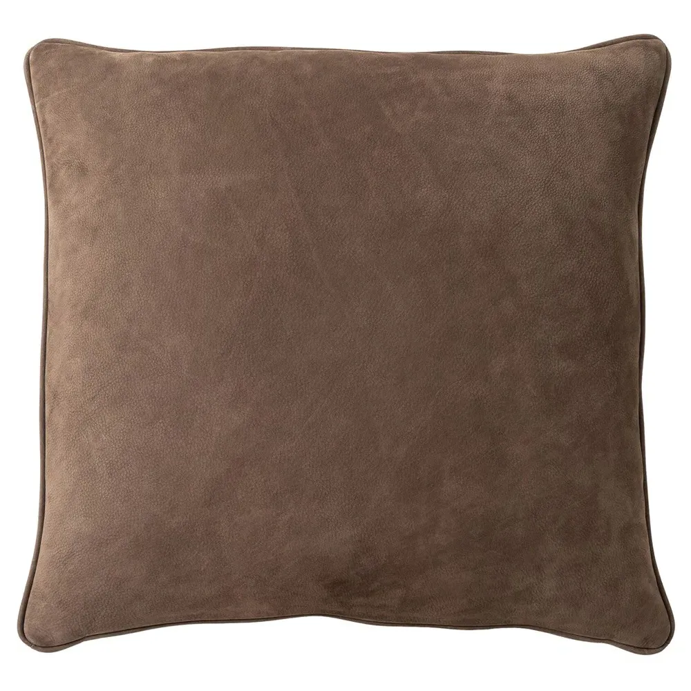 Luthira Throw Pillow - Dark Brown, Leather