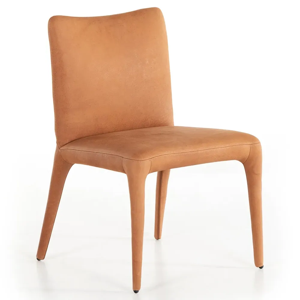 Luvinia Upholstered Dining Side Chair - Camel, Leather