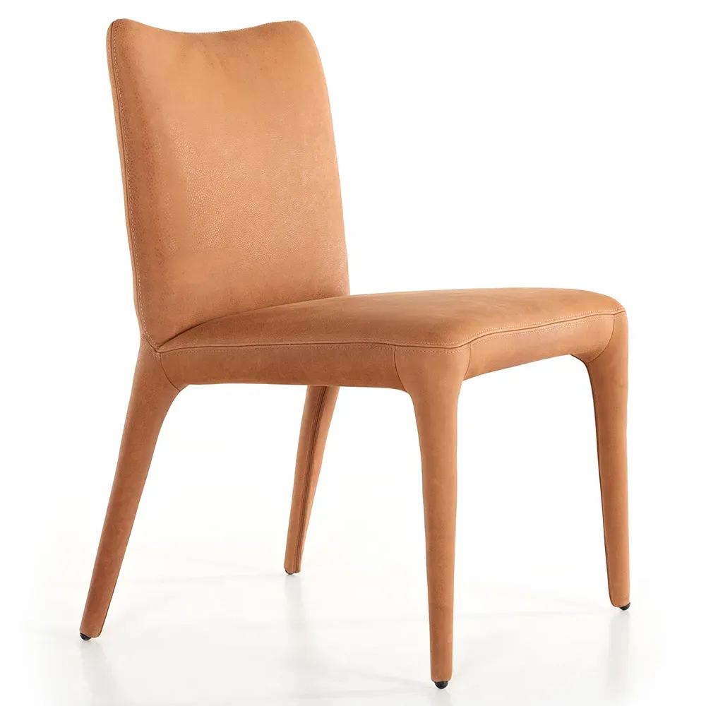 Luvinia Upholstered Dining Side Chair - Camel, Leather