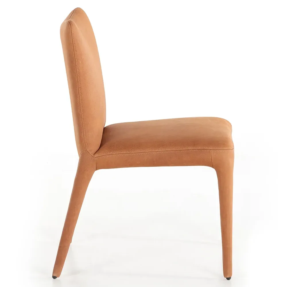 Luvinia Upholstered Dining Side Chair - Camel, Leather
