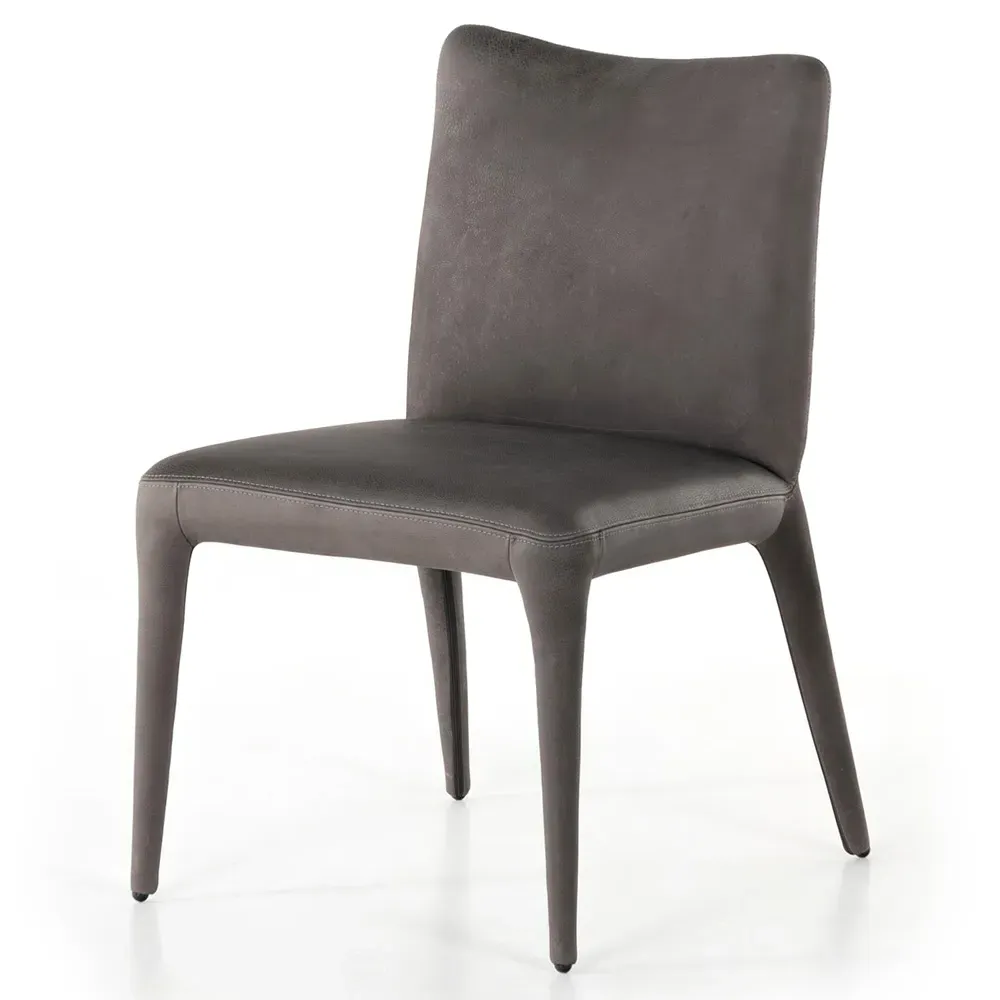 Luvinia Upholstered Dining Side Chair - Grey, Leather