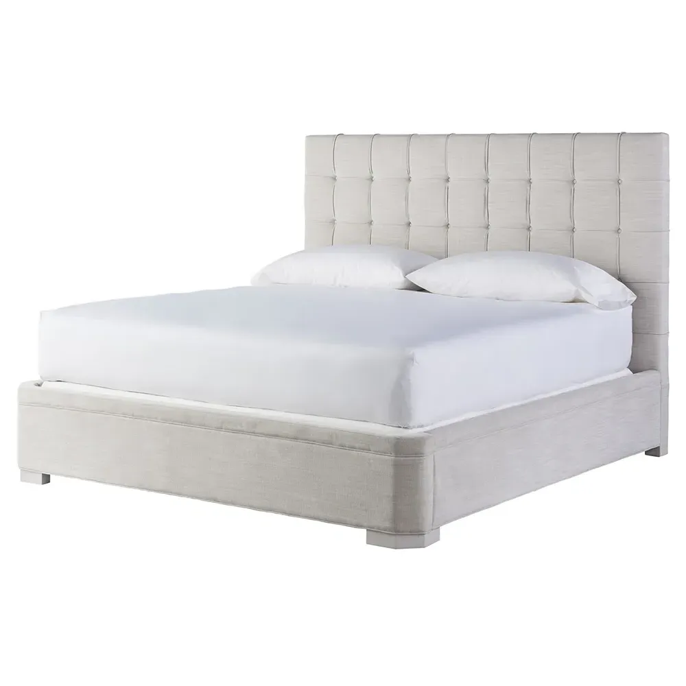 Lyanna King Size Tufted Platform Bed - Grey