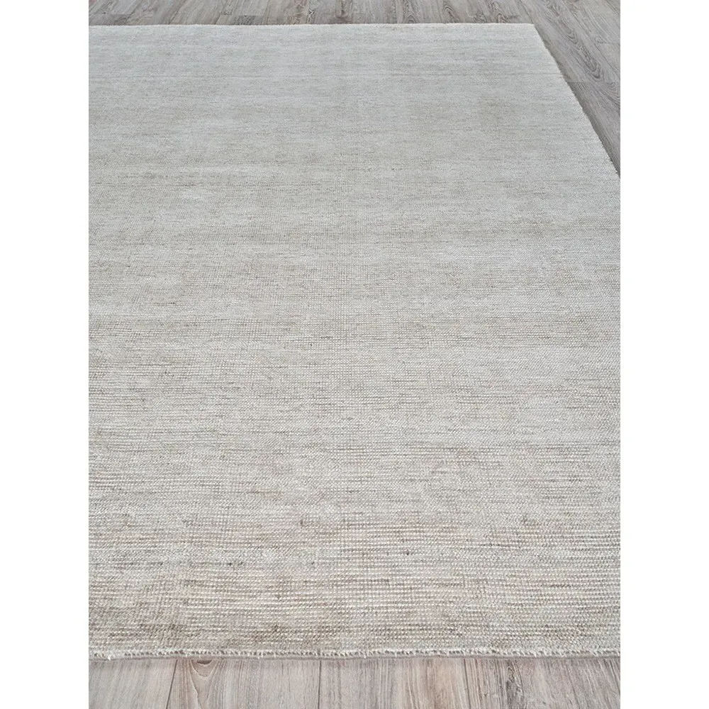 Lydia Solid Rug Sample - Beige, Wool