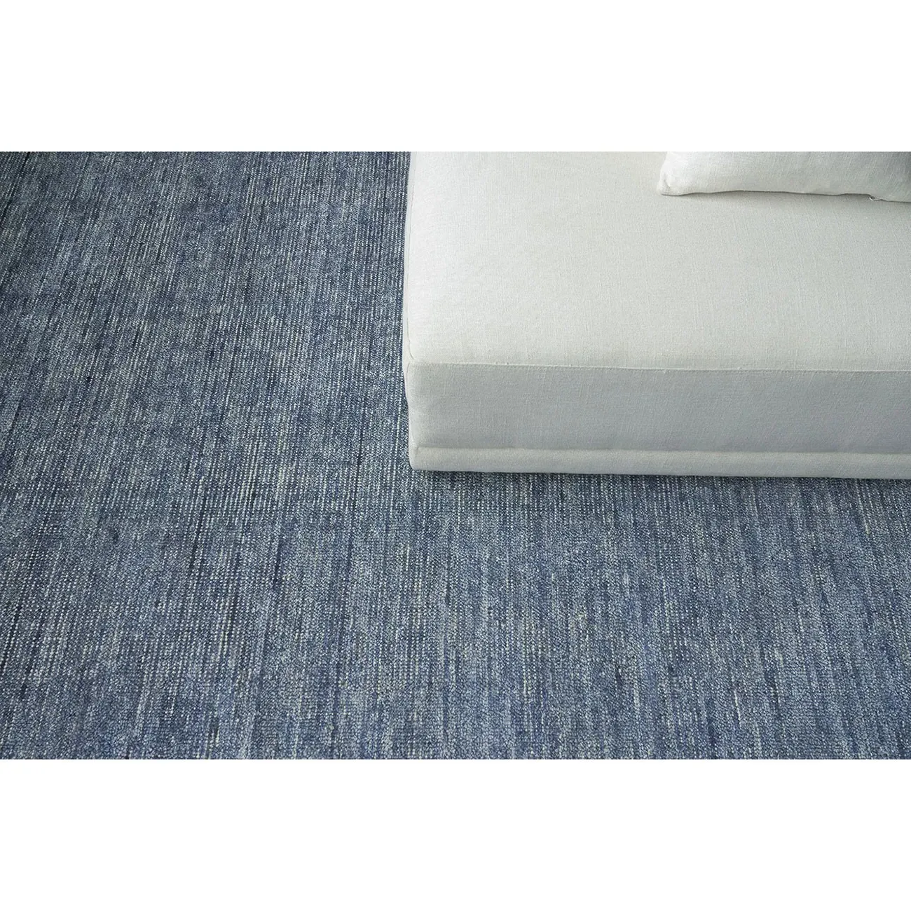 Lydia Solid Rug Sample - Blue, Wool