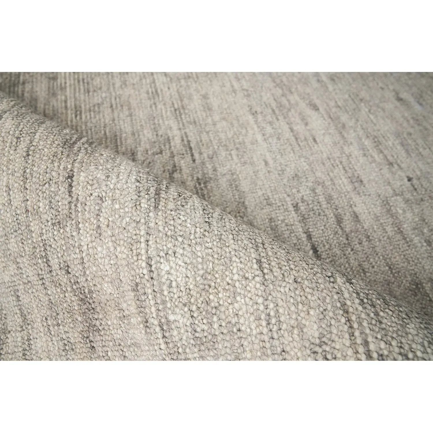 Lydia Solid Rug Sample - Grey, Wool