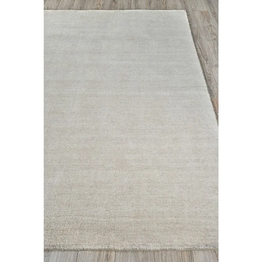 Lydia Solid Rug Sample - Silver, Wool
