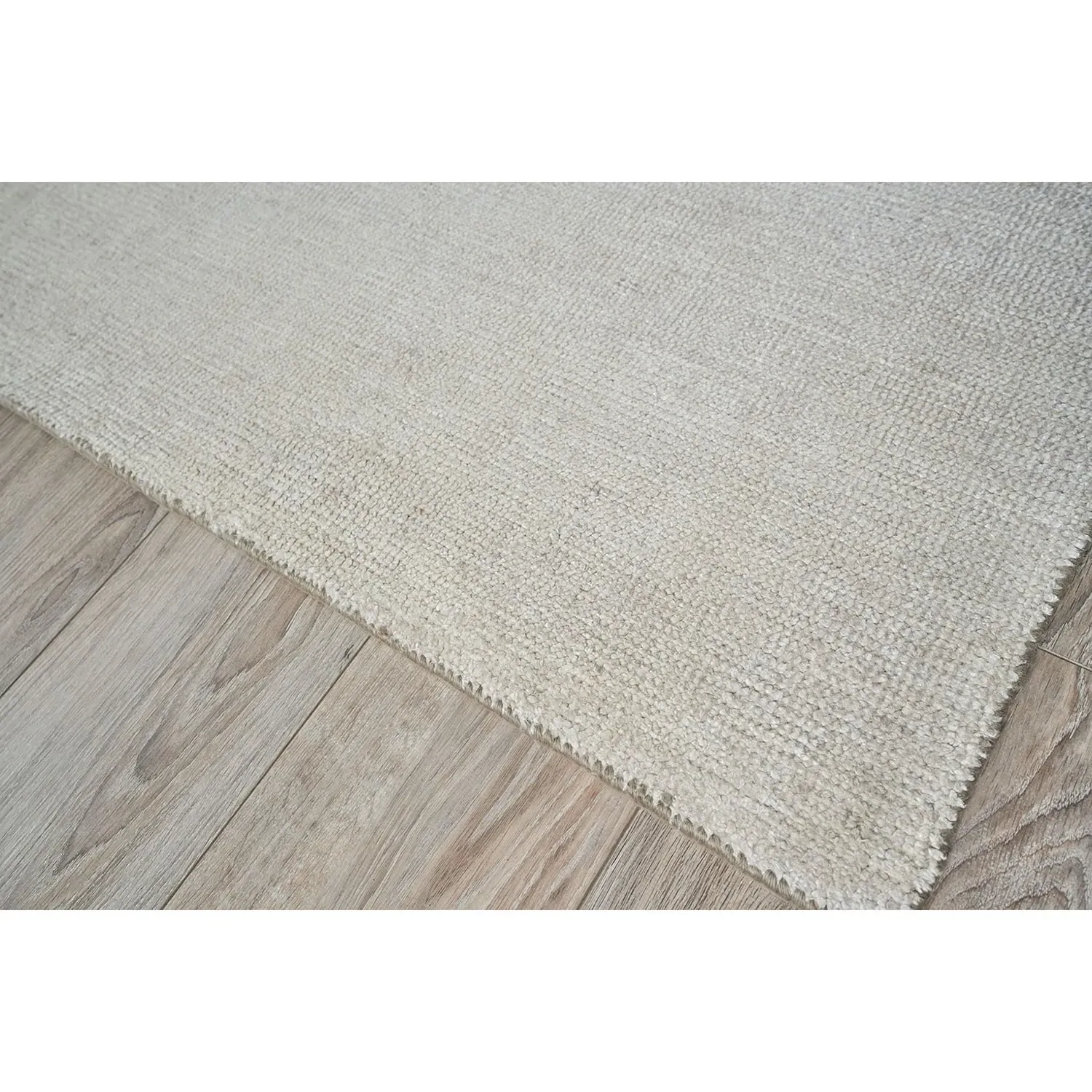 Lydia Solid Rug - Silver, Wool