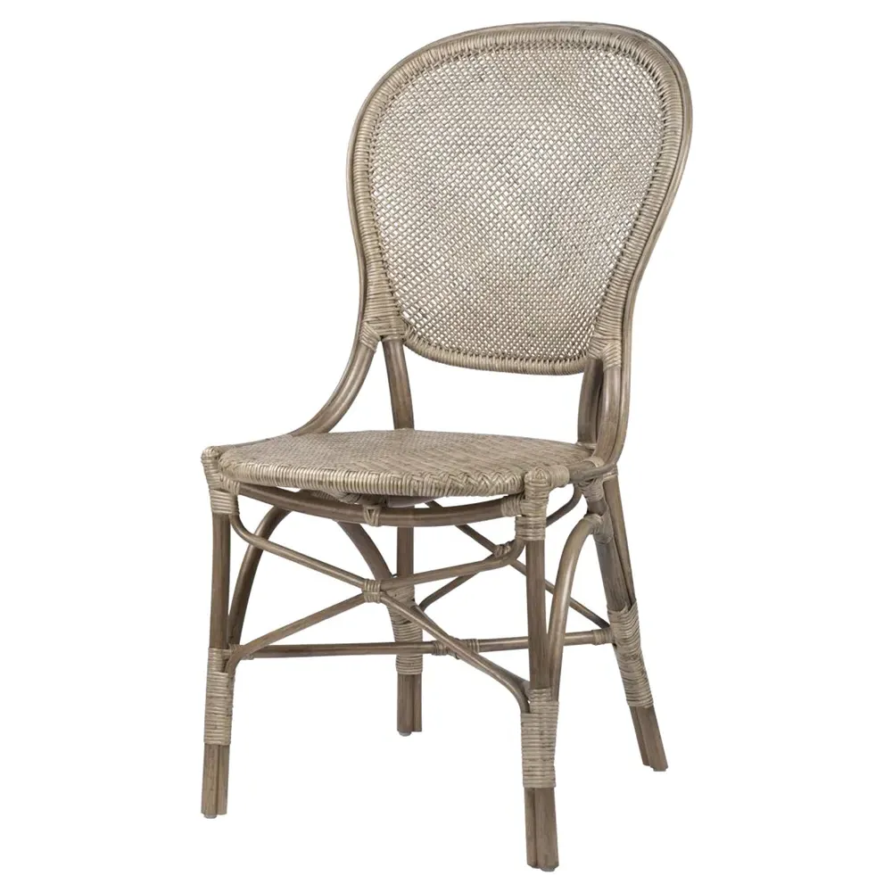 Lydia Woven Rattan Dining Side Chair - Grey