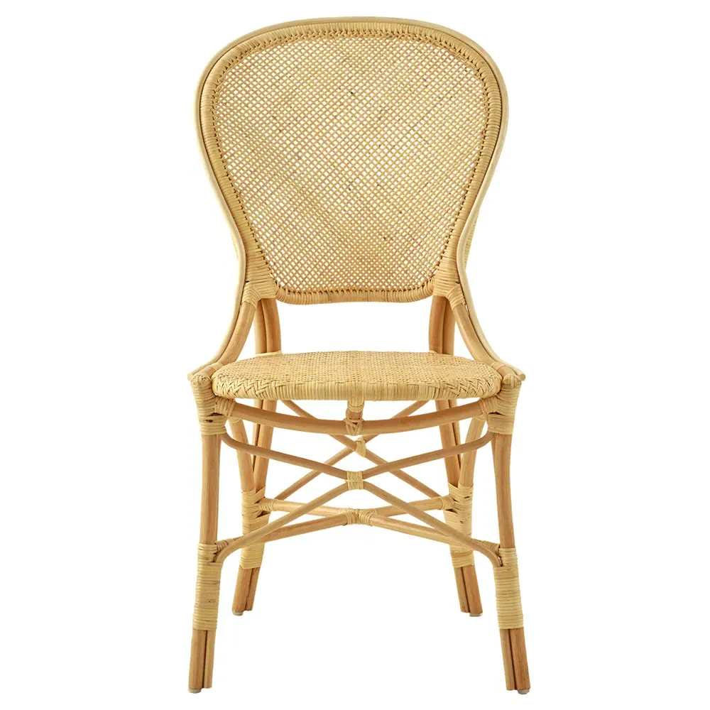 Lydia Woven Rattan Dining Side Chair - Natural Brown image