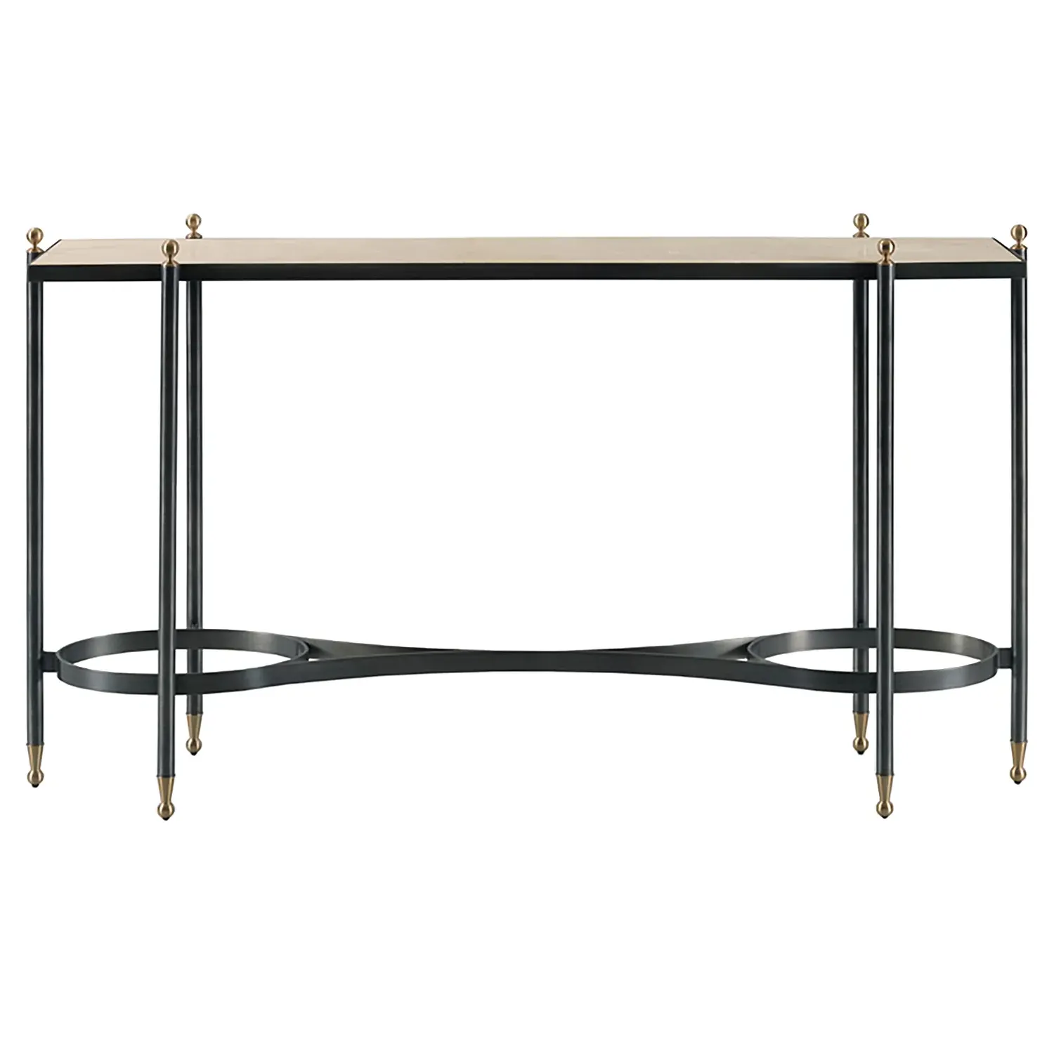 Lyle Finial Console Table - Beige, Marble image