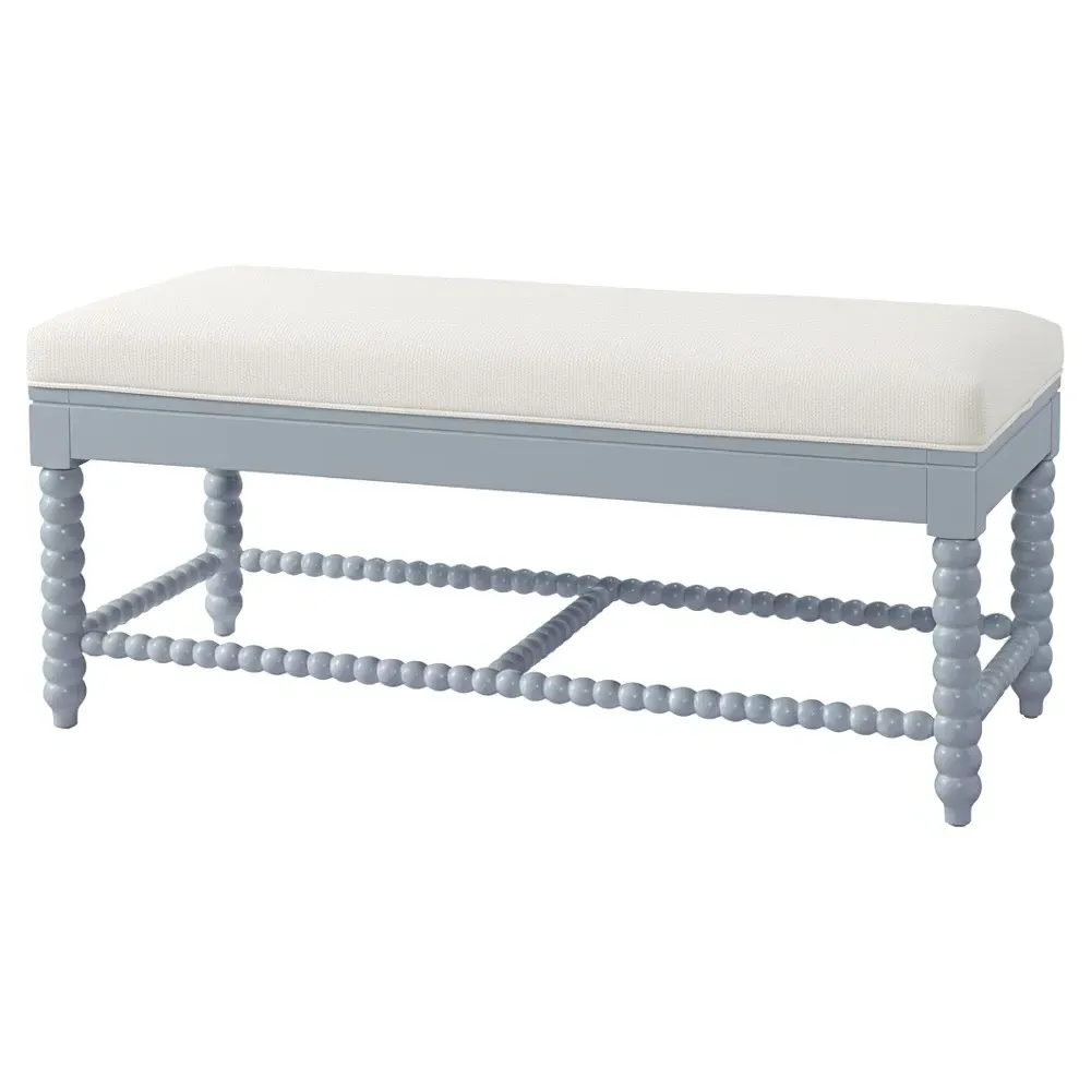 Lynda Bench - Blue, Rubberwood