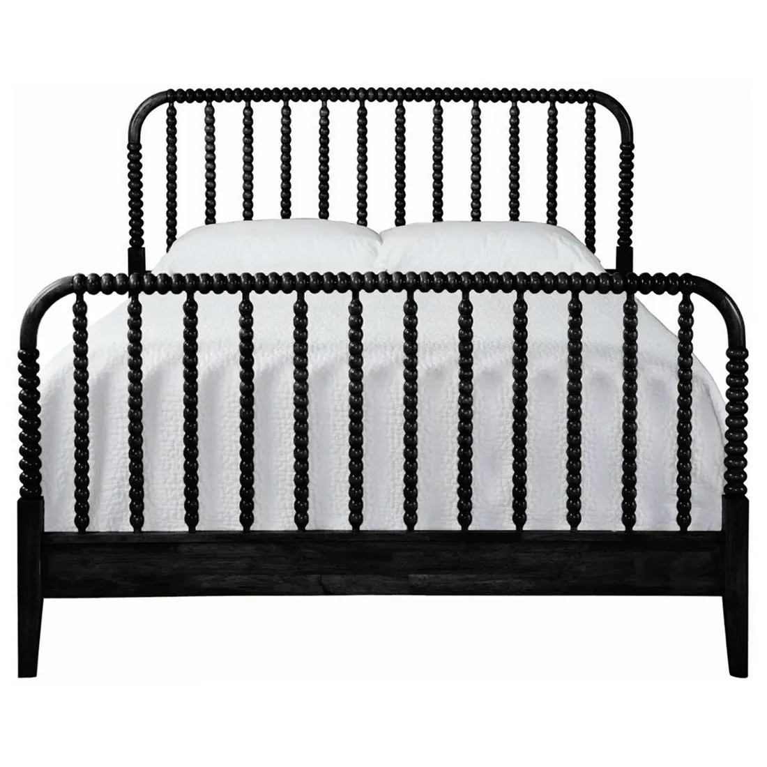 Lynda King Size Spindle Bed - Black, Rubberwood image
