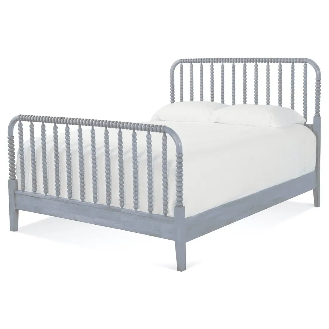 Lynda King Size Spindle Bed - Blue, Rubberwood