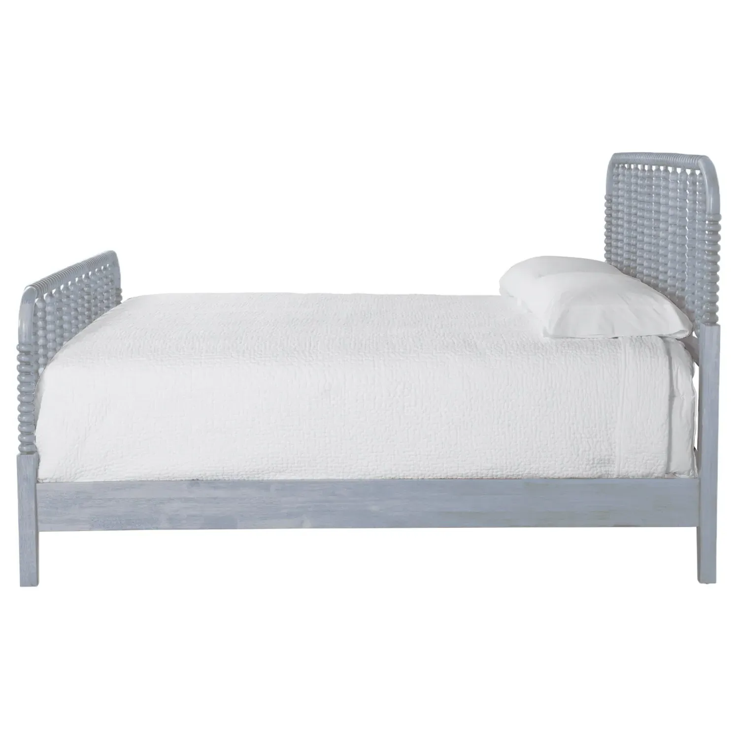 Lynda King Size Spindle Bed - Blue, Rubberwood