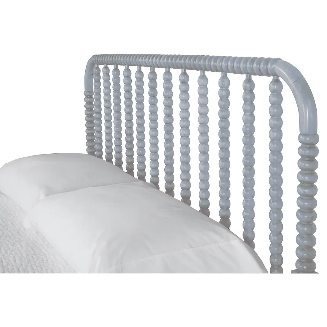 Lynda King Size Spindle Bed - Blue, Rubberwood