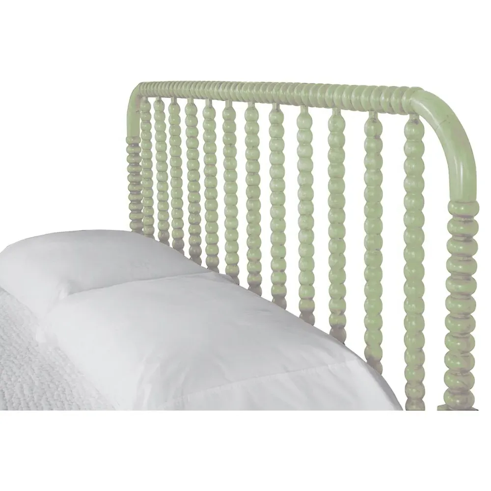 Lynda King Size Spindle Bed - Green, Rubberwood