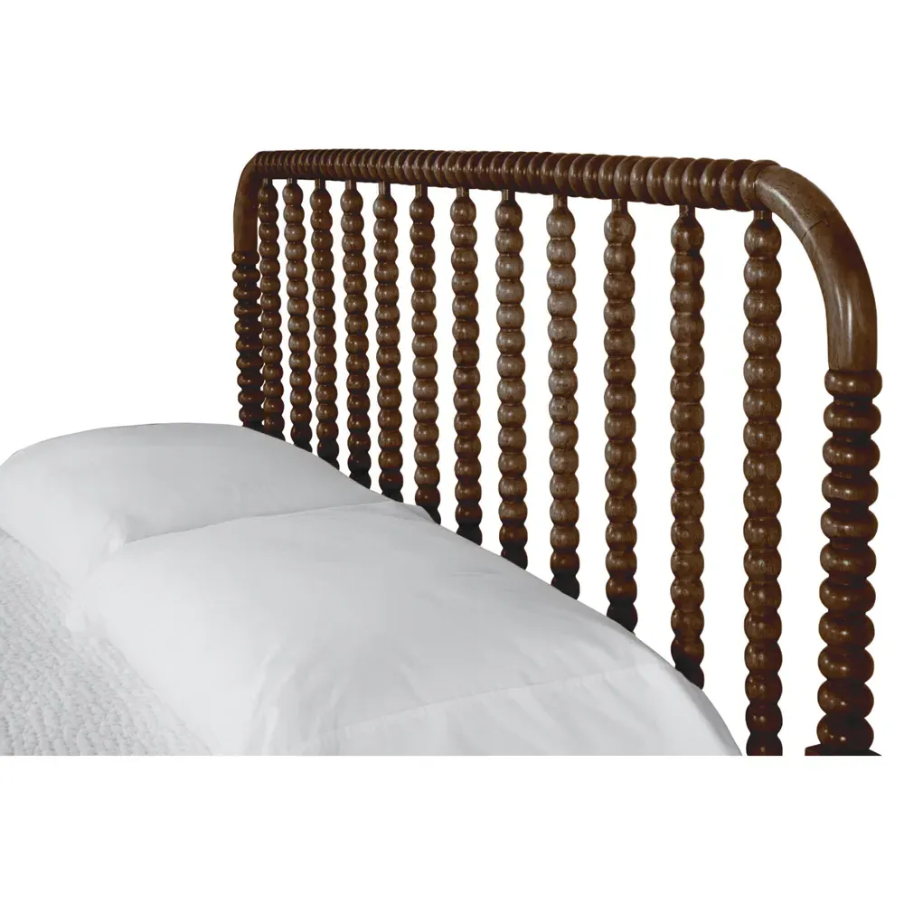 Lynda King Size Spindle Bed - Hazel Brown, Rubberwood