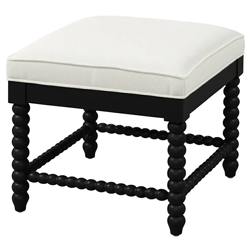 Lynda Ottoman - Black, Rubberwood image