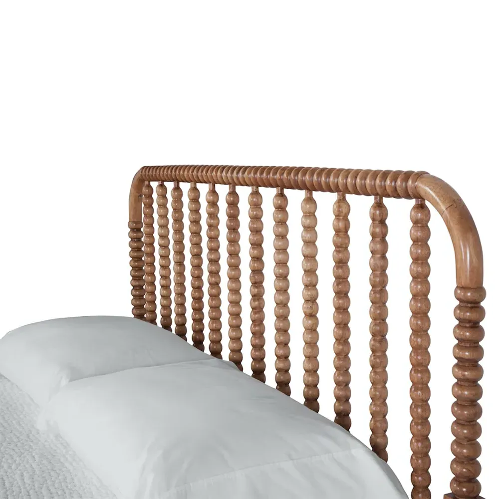 Lynda Queen Size Spindle Bed - Brown, Rubberwood