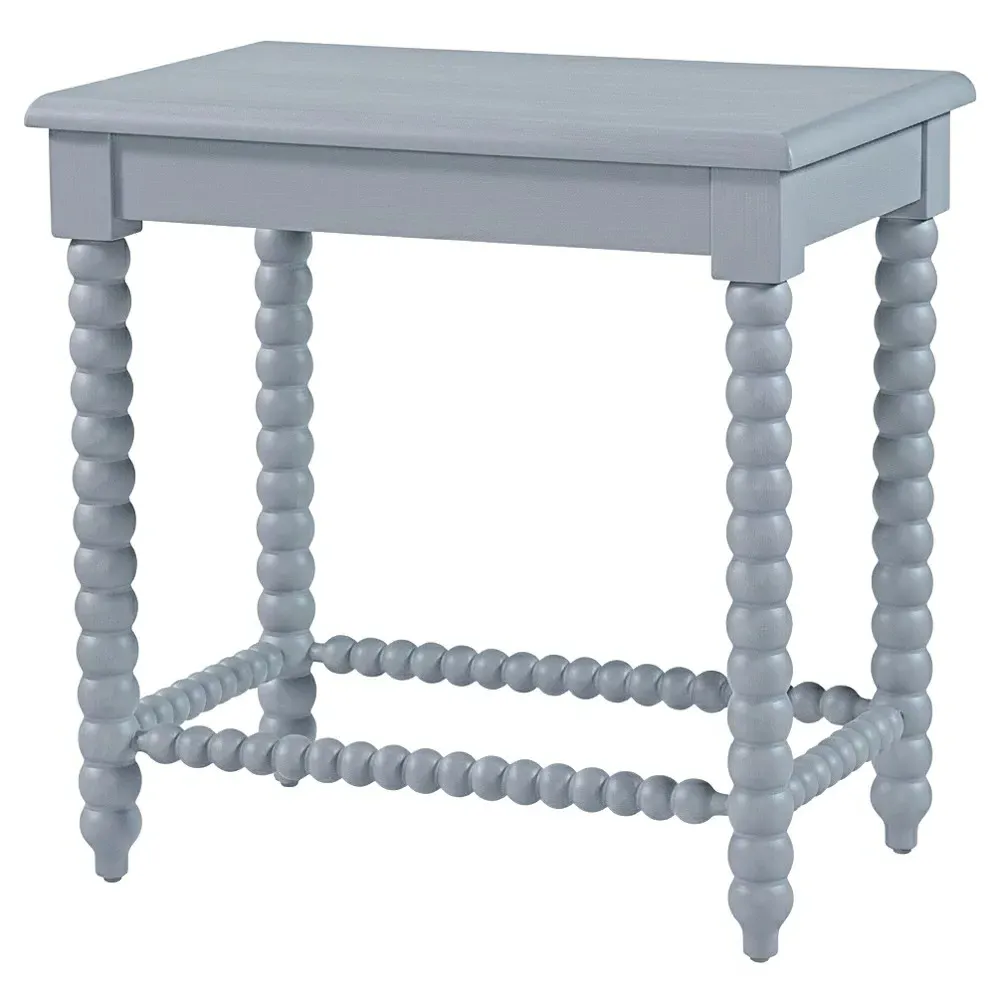 Lynda Side Table - Blue, Rubberwood