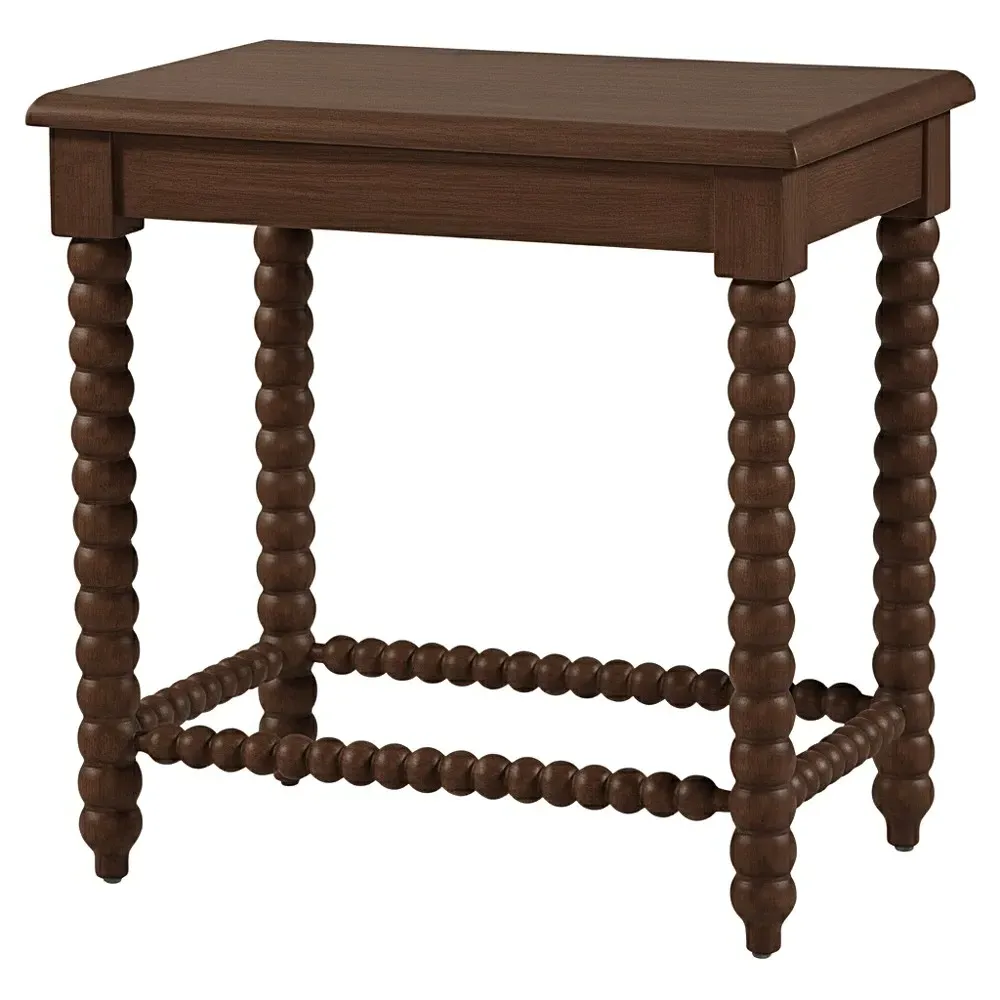 Lynda Side Table - Dark Brown, Rubberwood