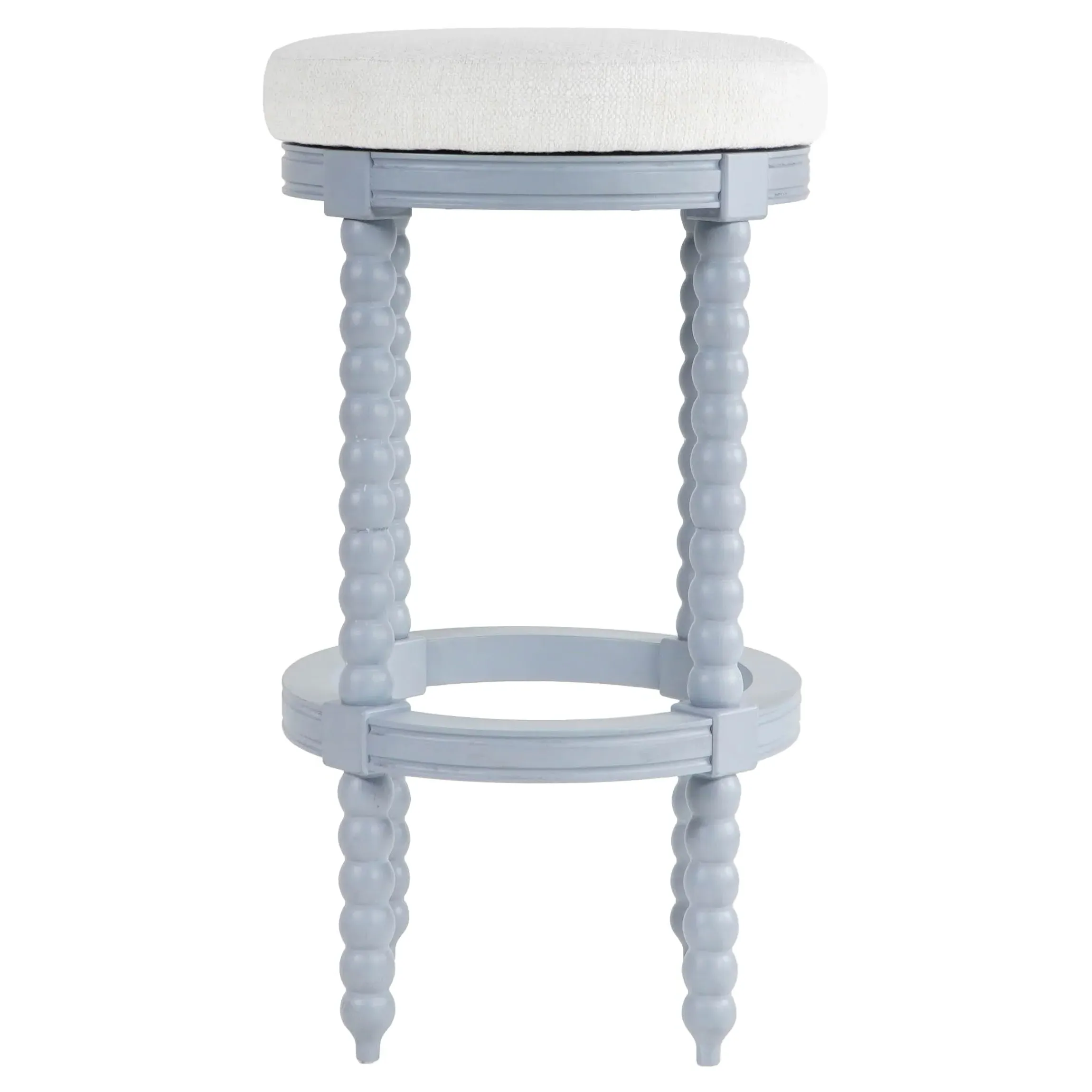Lynda Swivel Bar Stool - Blue, Rubberwood