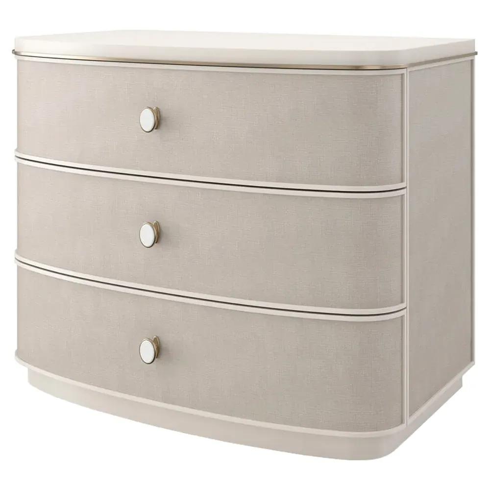 Lyndon Nightstand - Beige, Acacia Wood
