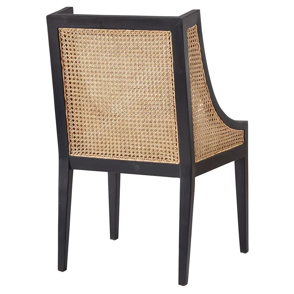 Lyndon Upholstered Dining Chair - Black, Mahogany