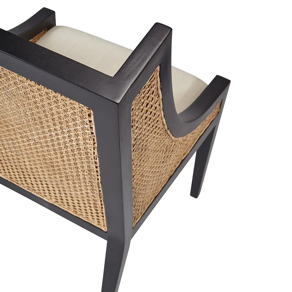 Lyndon Upholstered Dining Chair - Black, Mahogany