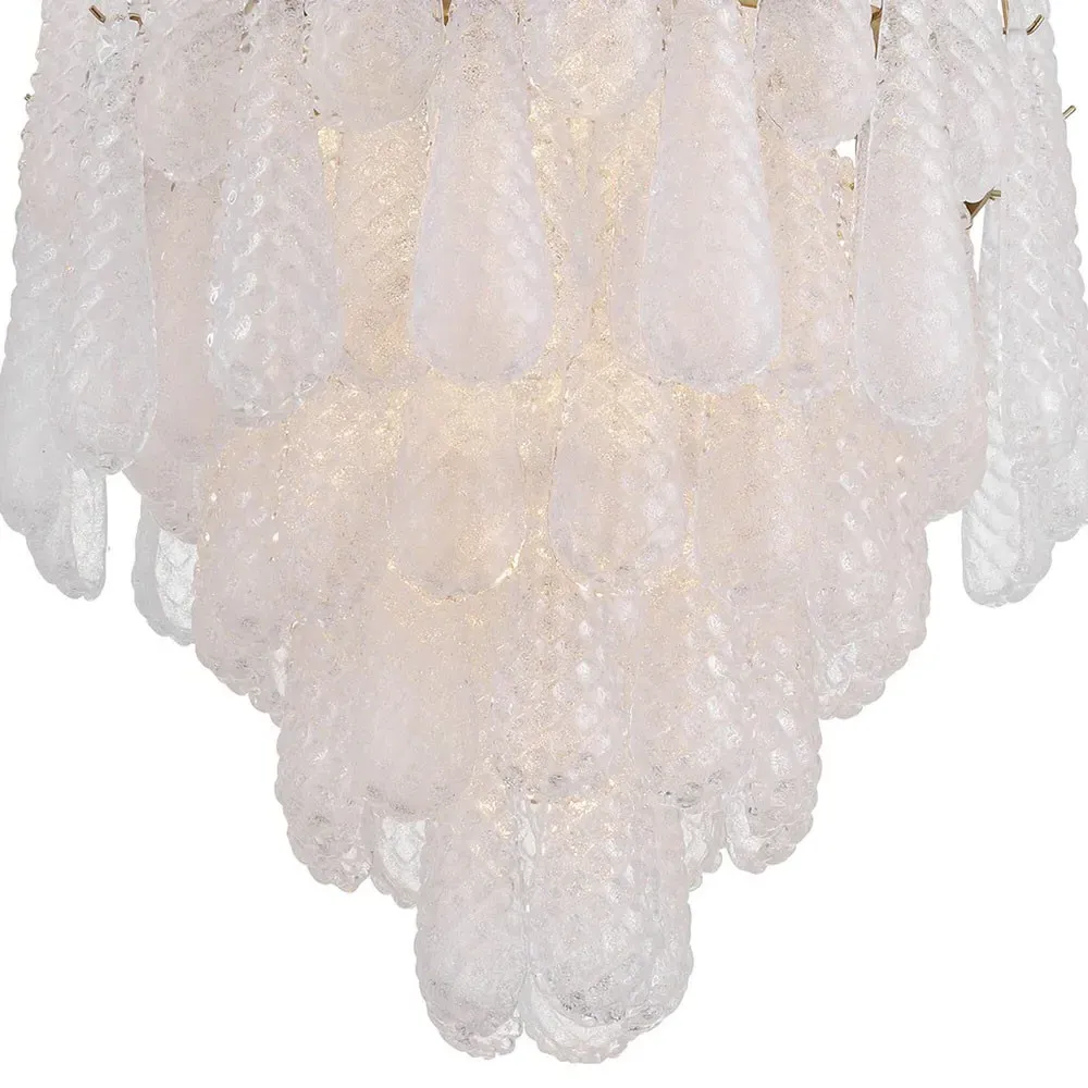 Lyra 16 Light Chandelier - Clear, Aged Brass