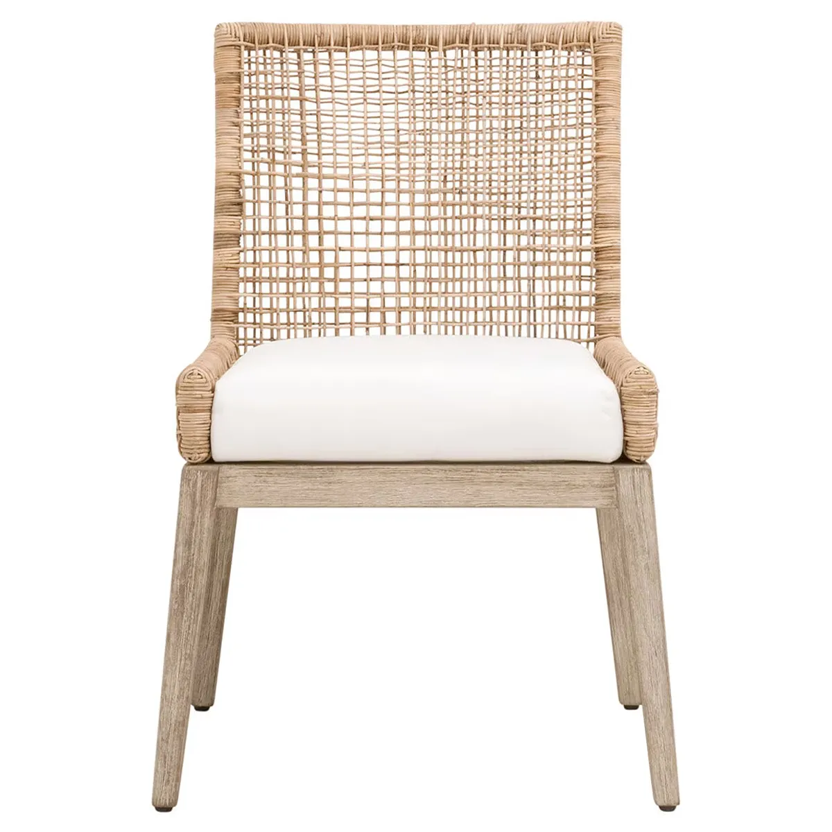 Lyra Dining Chair Set of 2 - Cream, Rattan
