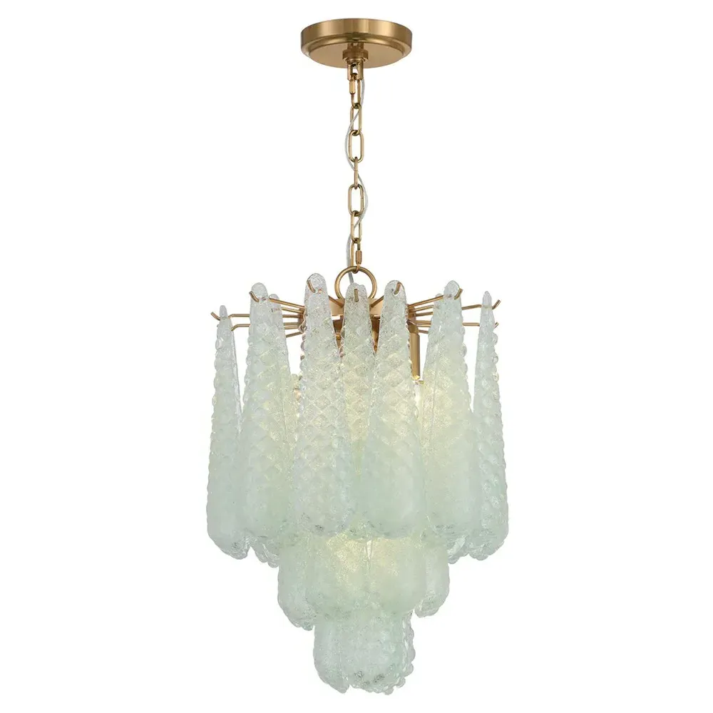 Lyra Pendant Light - Green, Aged Brass