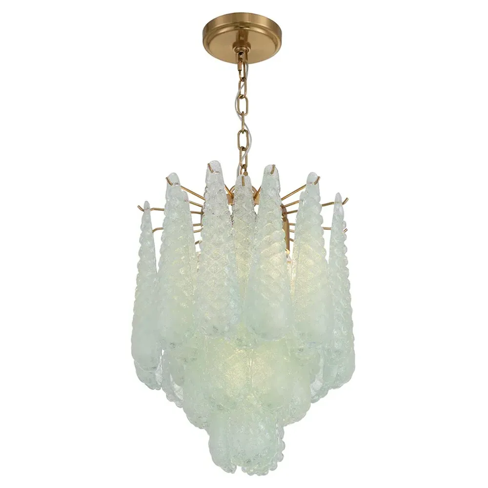 Lyra Pendant Light - Green, Aged Brass