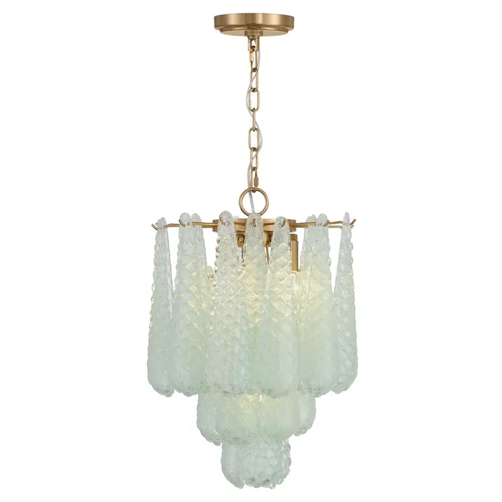Lyra Pendant Light - Green, Aged Brass