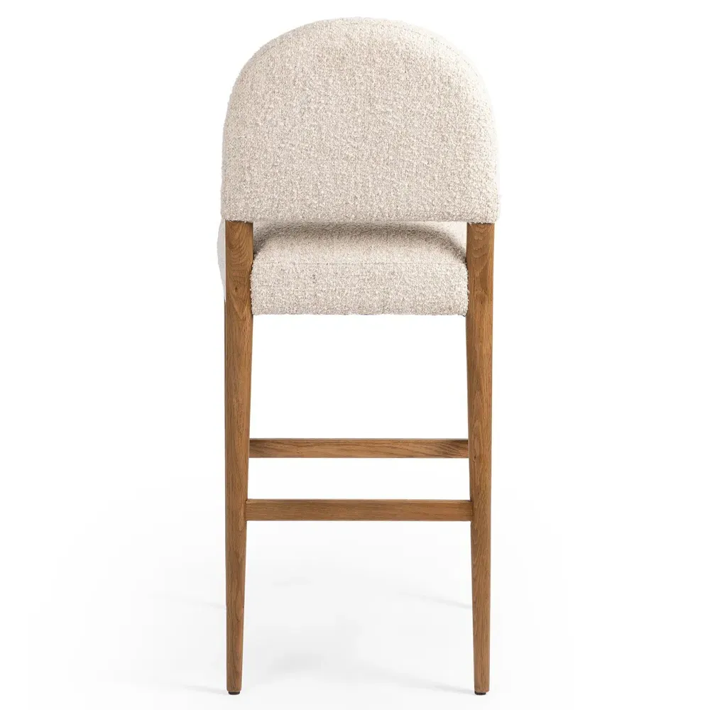 Lysander Bar Stool - Cream, Oak