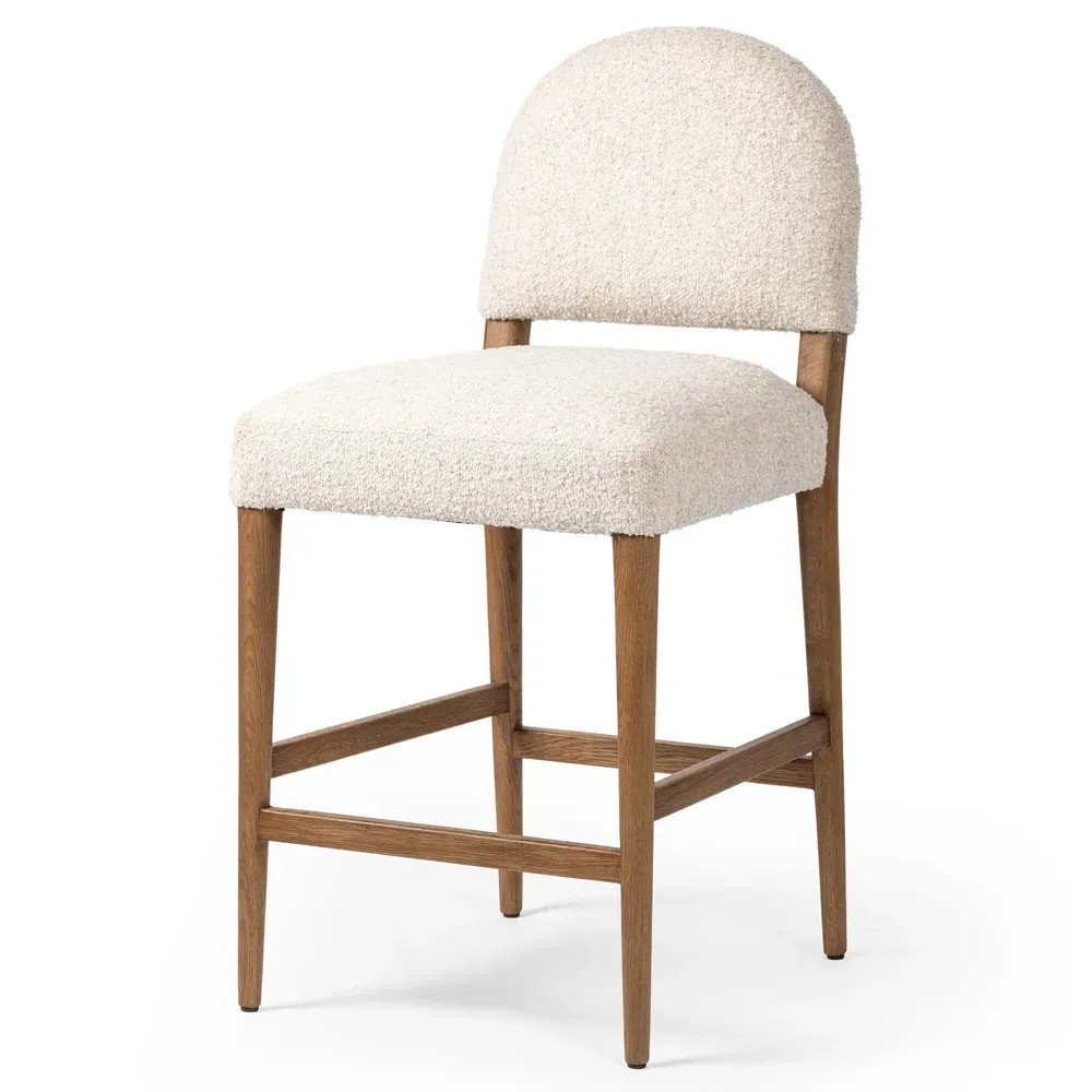 Lysander Counter Stool - Cream, Oak