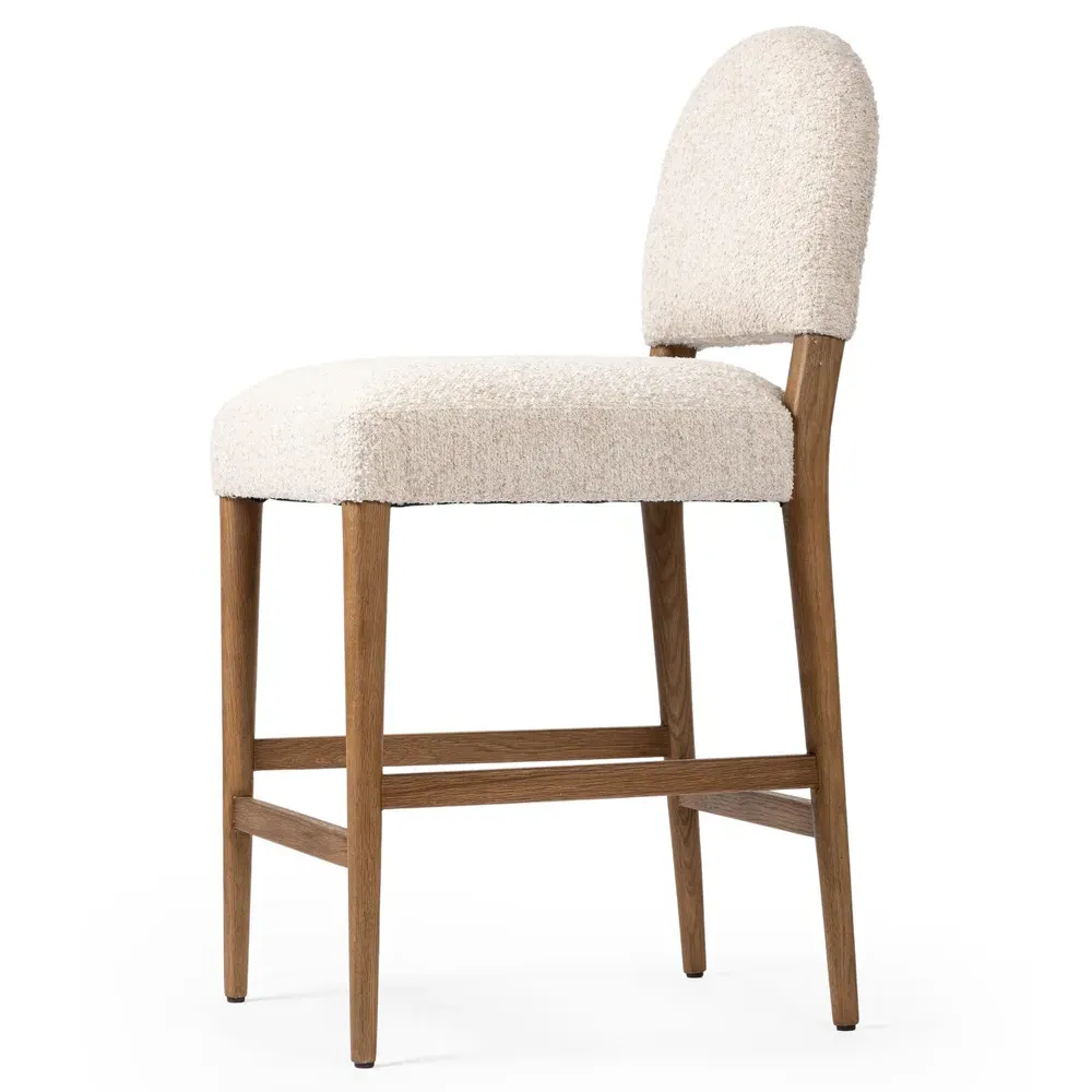 Lysander Counter Stool - Cream, Oak