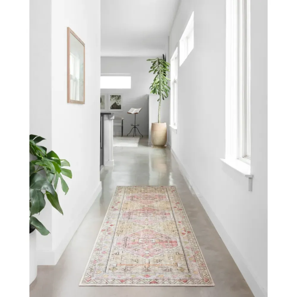 Lysanth Geometric Patterned Rug Sample - Yellow Gold, Polyester