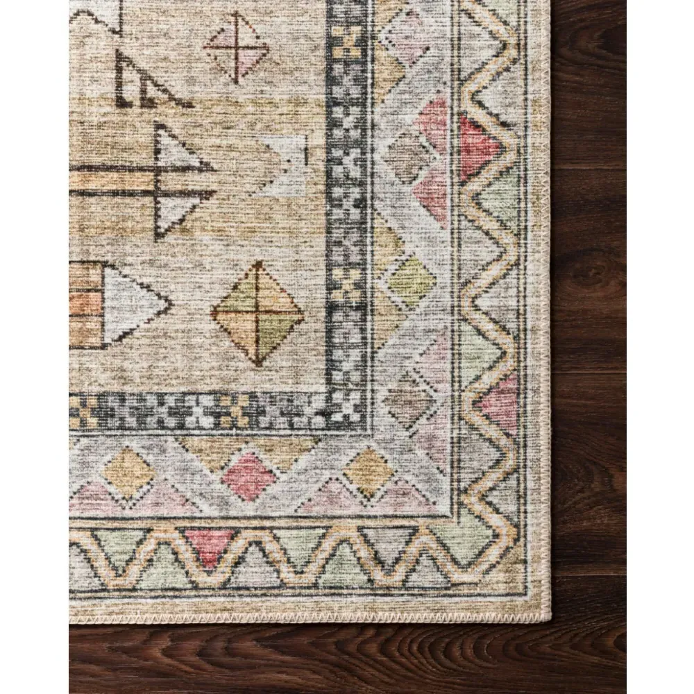 Lysanth Geometric Patterned Rug - Yellow Gold, Polyester
