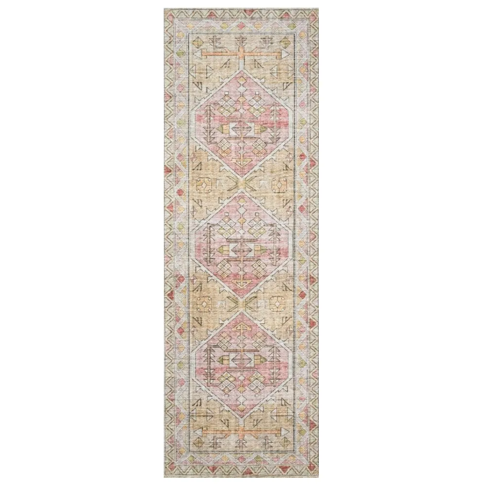 Lysanth Geometric Patterned Rug - Yellow Gold, Polyester