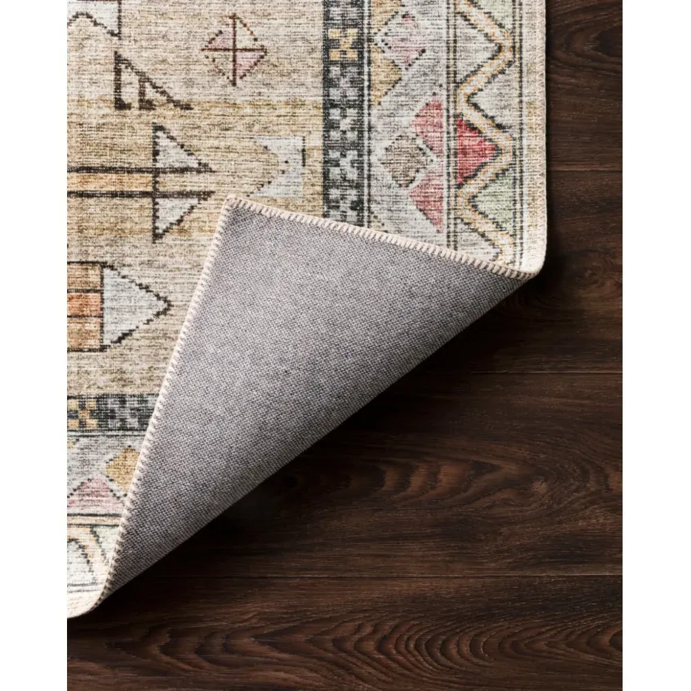 Lysanth Geometric Patterned Rug - Yellow Gold, Polyester