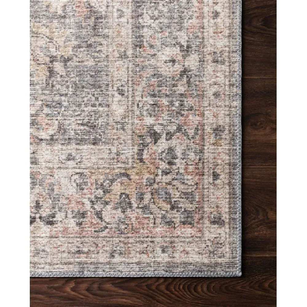 Lysanth Global Bazaar Floral Patterned Rug - Light Grey