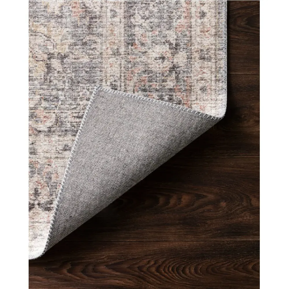 Lysanth Global Bazaar Floral Patterned Rug - Light Grey
