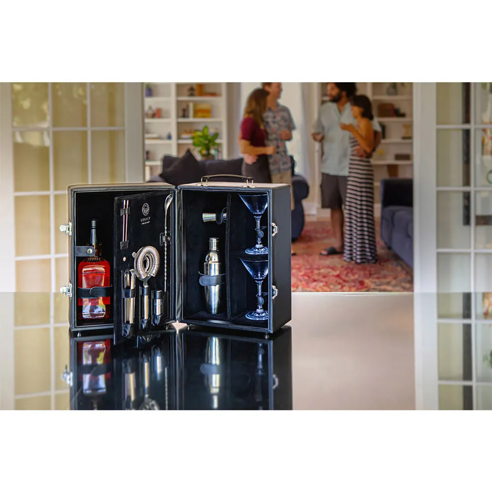 Maan Industrial Loft Cocktail Case - Black, Leather