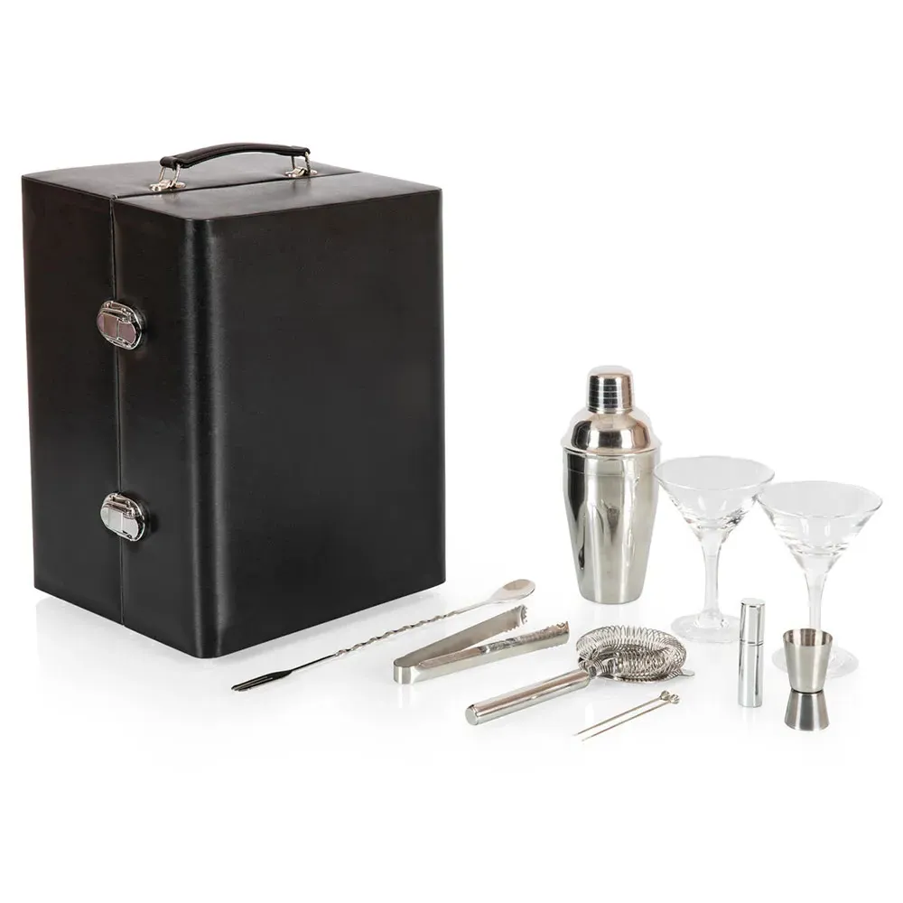 Maan Industrial Loft Cocktail Case - Black, Leather image