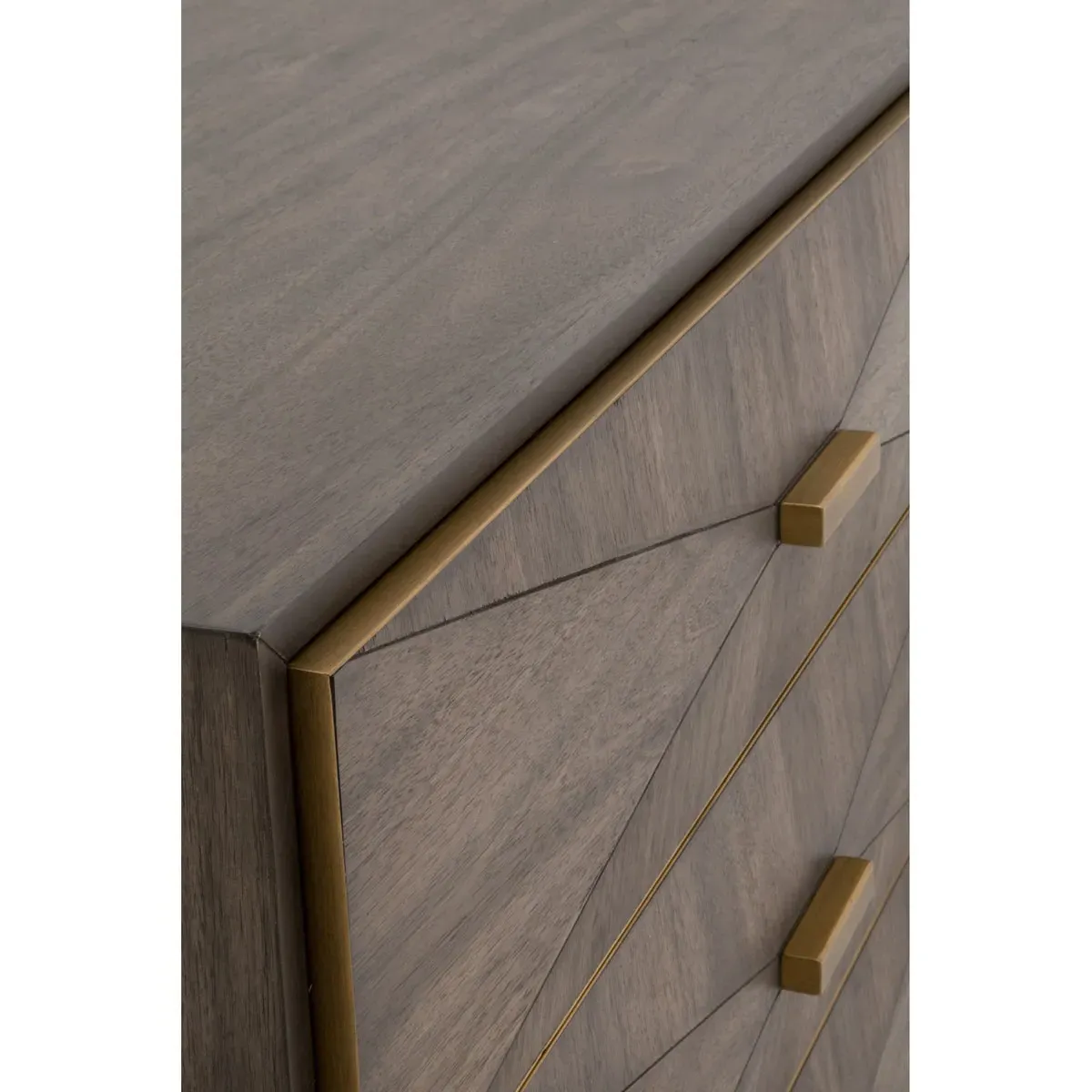 Mabel 3 Drawer Nightstand - Brown, Acacia