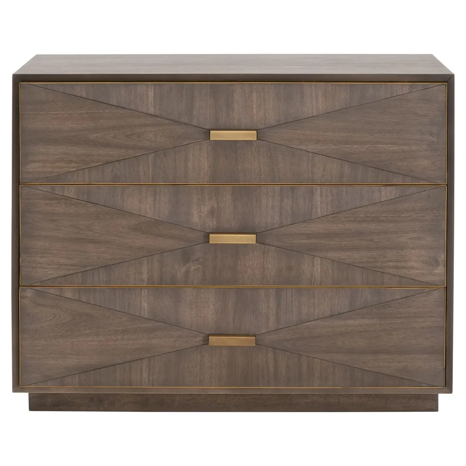 Mabel 3 Drawer Nightstand - Brown, Acacia image