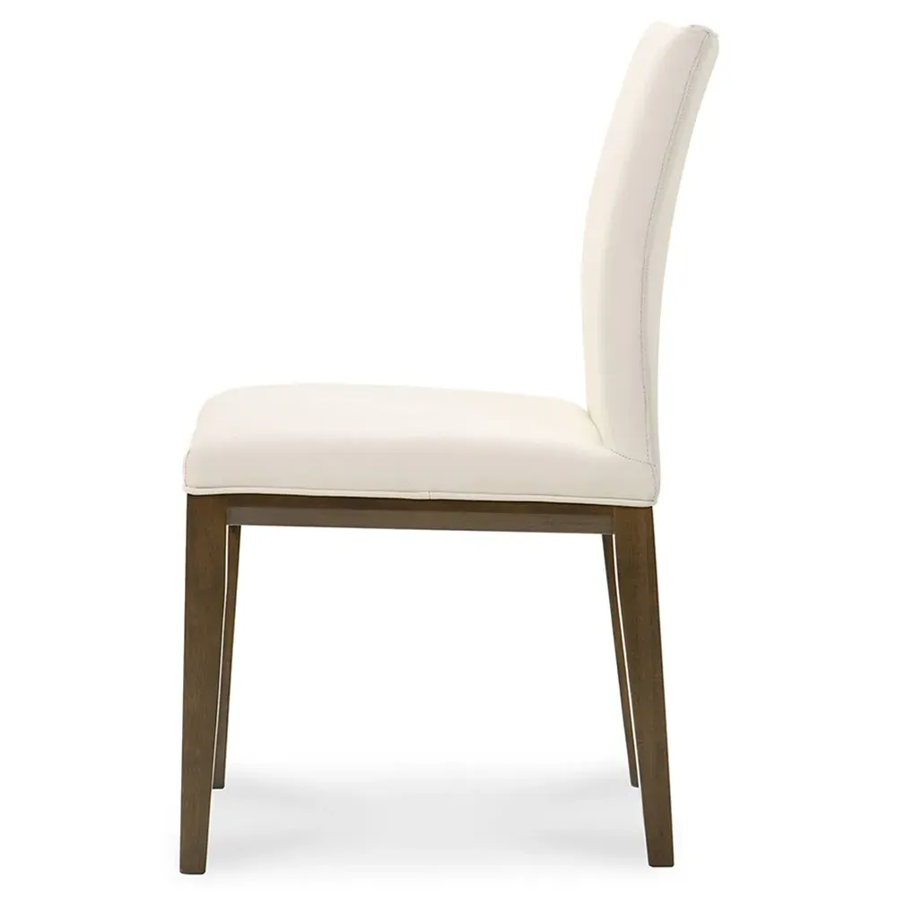 Mabel Dining Side Chair Set of 2 - White, Leather